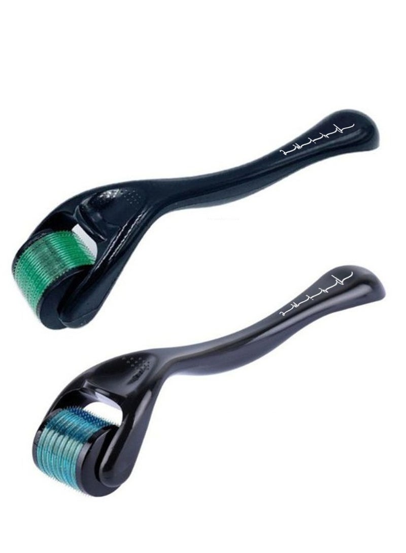 Prime Derma Face Roller Beard Roller 0.5 mm For Face And 1 mm For Hair Titanium Needle skin Roller For Wrinkles Light Scarring Hyperpigmentation skin care hair care Unisex - Image 1