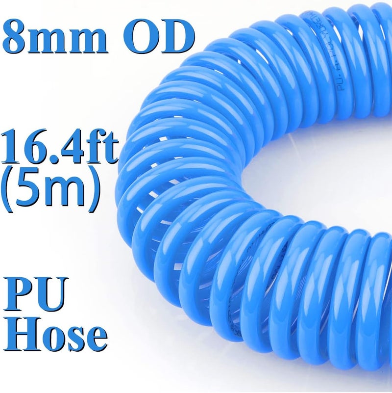 beduan Air Blow Gun Kit with 16ft Long Pneumatic Pu Hose, Heavy Duty Air Duster Gun for Air Compressor - Image 3