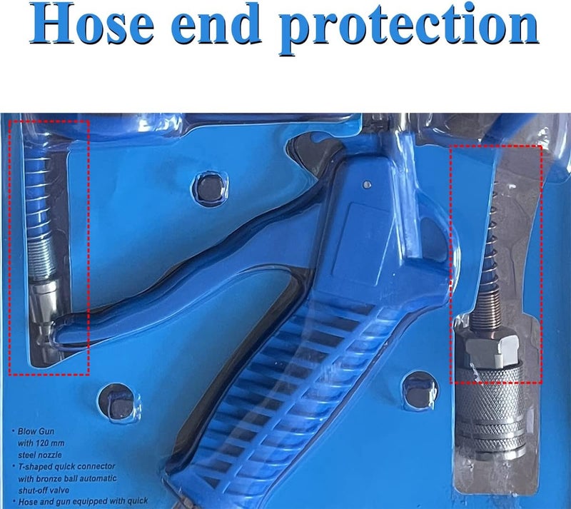 beduan Air Blow Gun Kit with 16ft Long Pneumatic Pu Hose, Heavy Duty Air Duster Gun for Air Compressor - Image 4