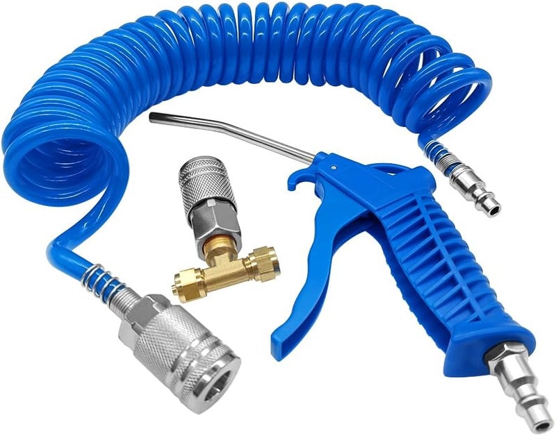 beduan Air Blow Gun Kit with 16ft Long Pneumatic Pu Hose, Heavy Duty Air Duster Gun for Air Compressor - Image 1