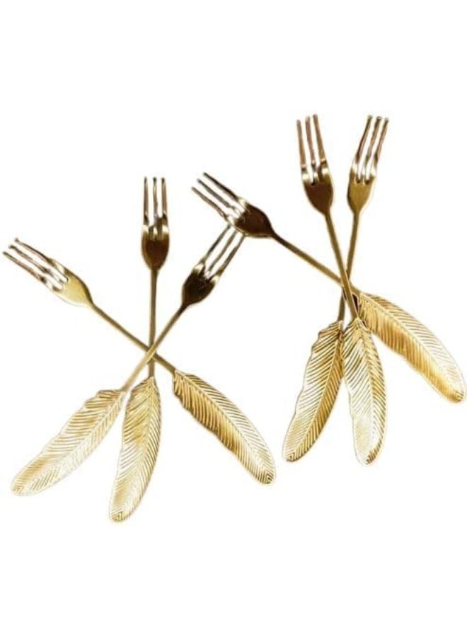 3-piece gold fork set – versatile serving forks – distinctive table setting design - Image 5