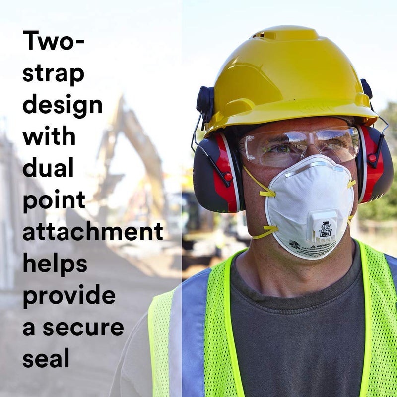 3M Particulate Respirator 8210V with Cool Flow Valve, Pack of 80, NIOSH APPROVED, Disposable, Smoke, Grinding, Sanding, Sawing, Sweeping, Woodworking, Dust - Image 3
