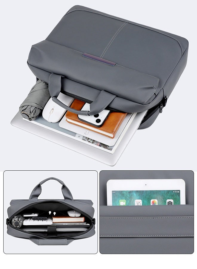 Lebonaer Laptop Bag with Dedicated Electronics Protection Layer, Shock-Absorption Laptop Case for 15.6" Notebook with Thickened Liner for Business Travel, Commute & Casual Use, Professional Laptop Briefcase with Anti-Slip Handles & Wear-Resistant Buckles, Multiple Organized Compartments & Easy-Access Back Pocket, Sturdy Splash-Resistant Laptop Bag | Superior Laptop Protection | Dedicated Electronics Protection | Shock-Absorption Design | Thickened Protective Liner | Business Professional Case | Commute Essential | Casual Laptop Carrier | Anti-Slip Handles | Secure Grip | Wear-Resistant Hardware | Organized Storage Solution | Multiple Functional Pockets | Easy-Access Design | Back Pocket Convenience | Sturdy Construction | Splash-Resistant Material | Low Maintenance | Professional Appearance | Laptop Safety | Notebook Protection | Computer Case | 15.6 Inch Laptop Bag | Business Travel Case | Office Commute | Meeting Appropriate | Social Occasion Suitable | Durable Laptop Carrier | Relia - Image 2