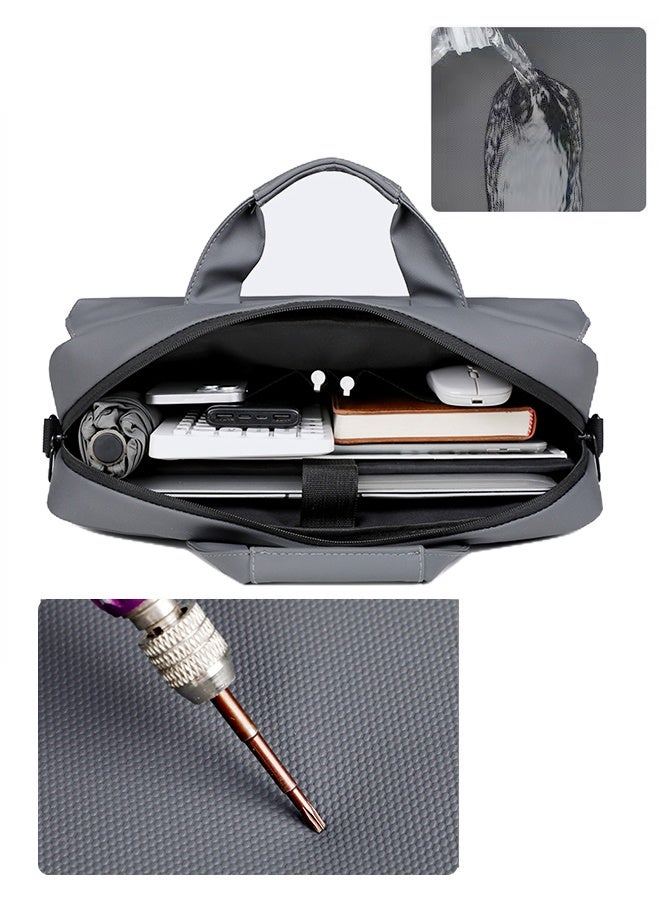 Lebonaer Laptop Bag with Dedicated Electronics Protection Layer, Shock-Absorption Laptop Case for 15.6" Notebook with Thickened Liner for Business Travel, Commute & Casual Use, Professional Laptop Briefcase with Anti-Slip Handles & Wear-Resistant Buckles, Multiple Organized Compartments & Easy-Access Back Pocket, Sturdy Splash-Resistant Laptop Bag | Superior Laptop Protection | Dedicated Electronics Protection | Shock-Absorption Design | Thickened Protective Liner | Business Professional Case | Commute Essential | Casual Laptop Carrier | Anti-Slip Handles | Secure Grip | Wear-Resistant Hardware | Organized Storage Solution | Multiple Functional Pockets | Easy-Access Design | Back Pocket Convenience | Sturdy Construction | Splash-Resistant Material | Low Maintenance | Professional Appearance | Laptop Safety | Notebook Protection | Computer Case | 15.6 Inch Laptop Bag | Business Travel Case | Office Commute | Meeting Appropriate | Social Occasion Suitable | Durable Laptop Carrier | Relia - Image 5
