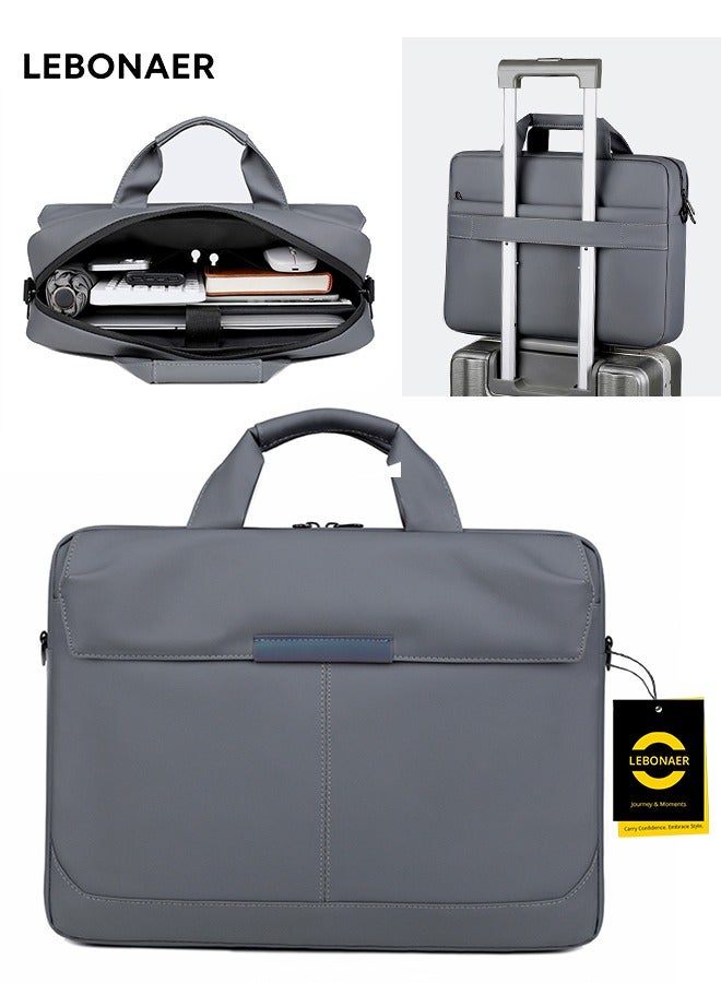 Lebonaer Laptop Bag with Dedicated Electronics Protection Layer, Shock-Absorption Laptop Case for 15.6" Notebook with Thickened Liner for Business Travel, Commute & Casual Use, Professional Laptop Briefcase with Anti-Slip Handles & Wear-Resistant Buckles, Multiple Organized Compartments & Easy-Access Back Pocket, Sturdy Splash-Resistant Laptop Bag | Superior Laptop Protection | Dedicated Electronics Protection | Shock-Absorption Design | Thickened Protective Liner | Business Professional Case | Commute Essential | Casual Laptop Carrier | Anti-Slip Handles | Secure Grip | Wear-Resistant Hardware | Organized Storage Solution | Multiple Functional Pockets | Easy-Access Design | Back Pocket Convenience | Sturdy Construction | Splash-Resistant Material | Low Maintenance | Professional Appearance | Laptop Safety | Notebook Protection | Computer Case | 15.6 Inch Laptop Bag | Business Travel Case | Office Commute | Meeting Appropriate | Social Occasion Suitable | Durable Laptop Carrier | Relia - Image 1