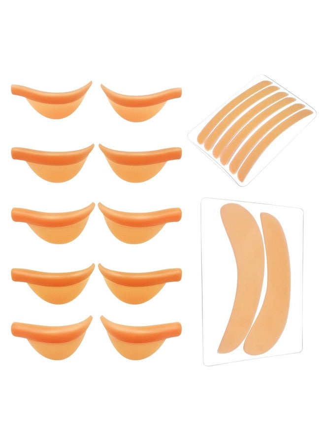 پيرمانيا وسادات T، واقي رفع الرموش من السيليكون 3 في 1 من Permania لمجموعة تجعيد الرموش، رقعة عين قابلة لإعادة الاستخدام وشريط رفع الرموش ومكبس مناسب للعينين لتغطية رفع الرموش في المنزل (برتقالي) - Image 1