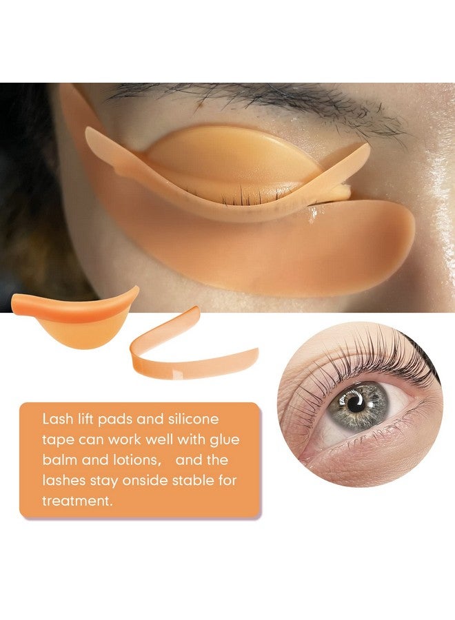 پيرمانيا وسادات T، واقي رفع الرموش من السيليكون 3 في 1 من Permania لمجموعة تجعيد الرموش، رقعة عين قابلة لإعادة الاستخدام وشريط رفع الرموش ومكبس مناسب للعينين لتغطية رفع الرموش في المنزل (برتقالي) - Image 2