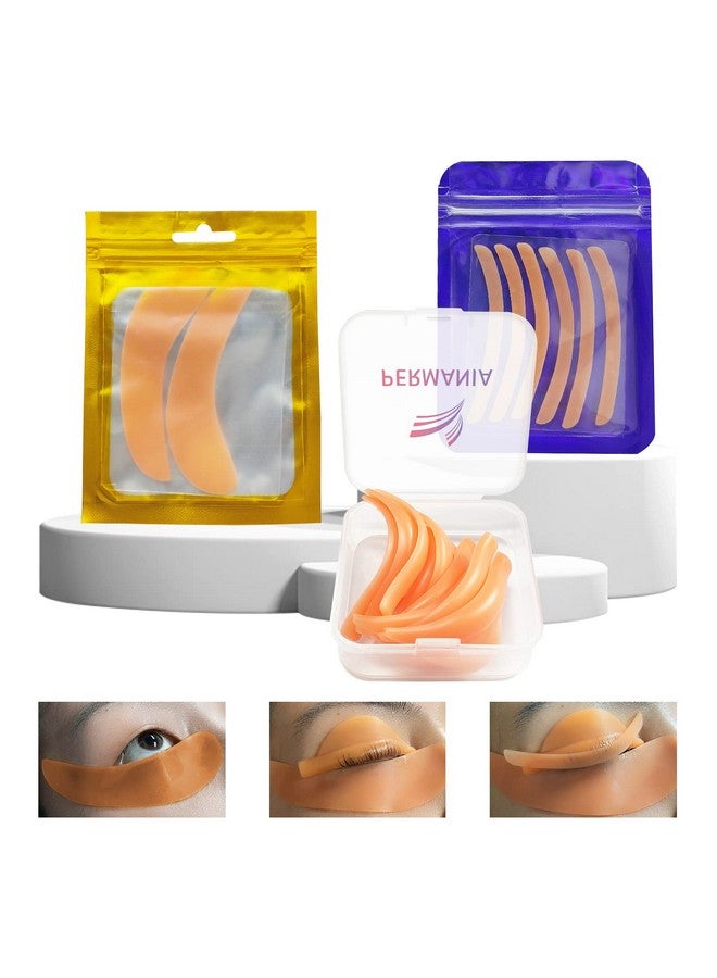 پيرمانيا وسادات T، واقي رفع الرموش من السيليكون 3 في 1 من Permania لمجموعة تجعيد الرموش، رقعة عين قابلة لإعادة الاستخدام وشريط رفع الرموش ومكبس مناسب للعينين لتغطية رفع الرموش في المنزل (برتقالي) - Image 3