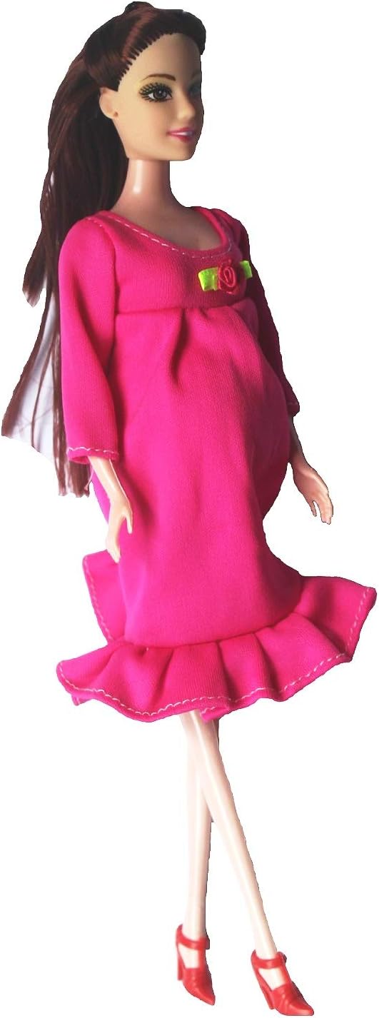 Kunhe Rose Red Real Pregnant Doll Have a Baby In Her Tummy Mom Doll - Image 3