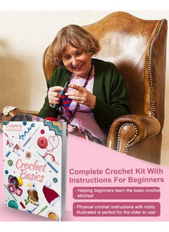 Coopay Crochet Kit For Beginners 71Pcs Crochet Starter Kit With 16 Colors Crochet Yarn & Instructions Double Layer Crochet Set Beginner Crochet Kit For Kids/Adults Professional Starter Pack Pink  - Image 2