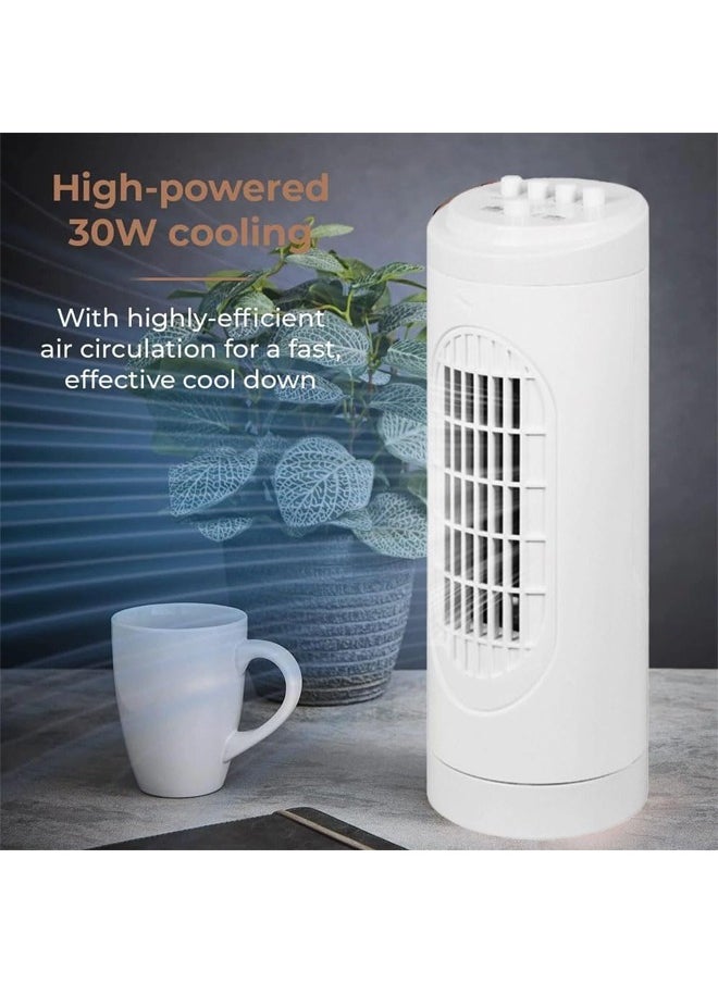 Cady One Bladeless Oscillating Tower Fan with Remote Control, Portable Quiet Cooling Fan, Electric Standing Floor Fan with 3 Wind Speeds and 3 Modes, 30W Vertical Air Cooler  - Image 3