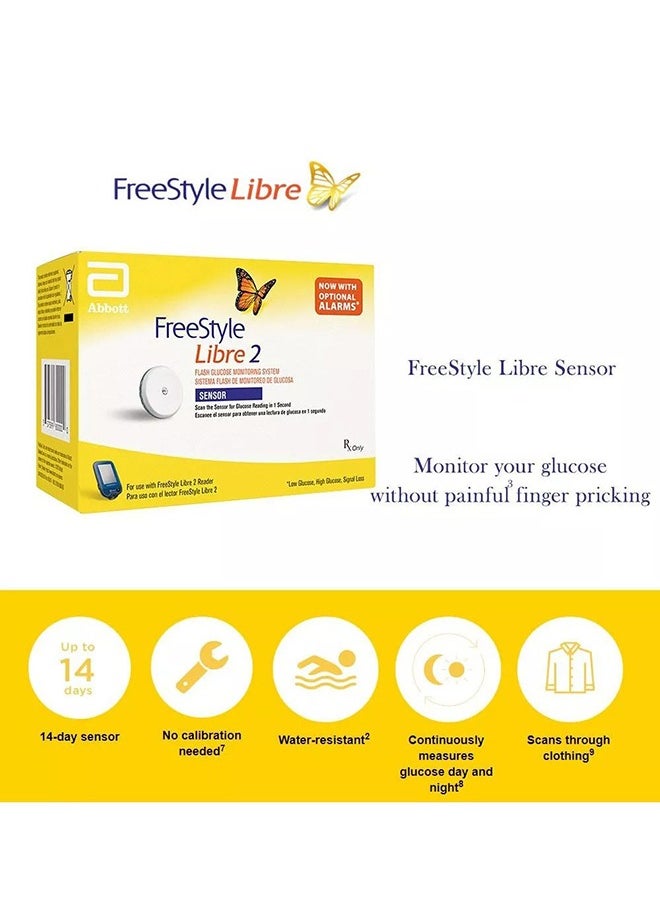 Abbott - Freestyle Libre 2 Flash Glucose Monitoring System Sensor Kit 3 Pack - Image 1