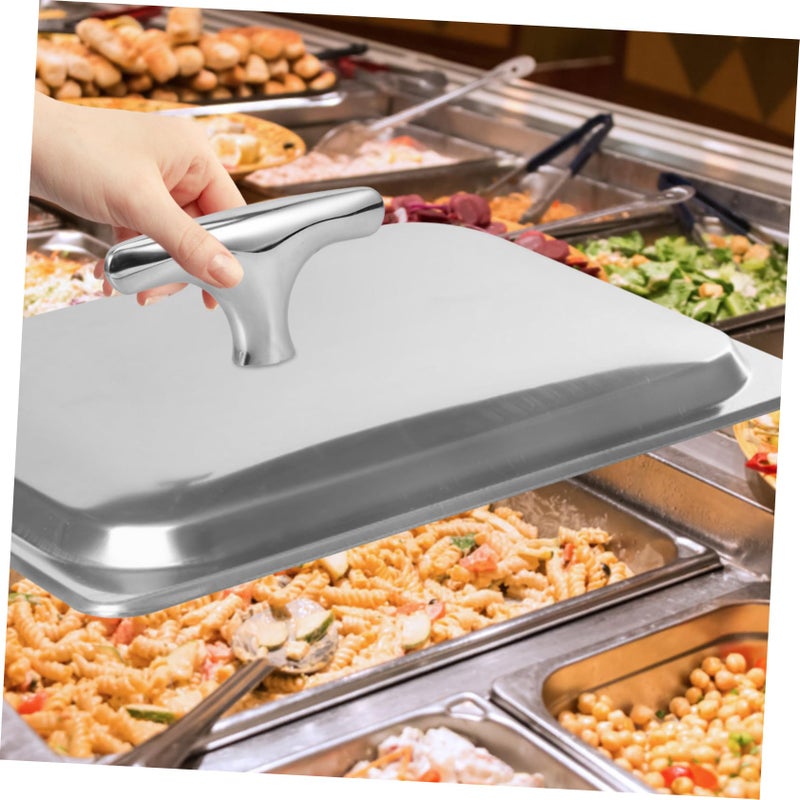 Stainless Steel Buffet Tray With Adjustable Handle And Lid For Catering Restaurant Party Food Serving Pan - Image 5