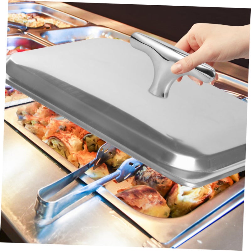 Stainless Steel Buffet Tray With Adjustable Handle And Lid For Catering Restaurant Party Food Serving Pan - Image 4