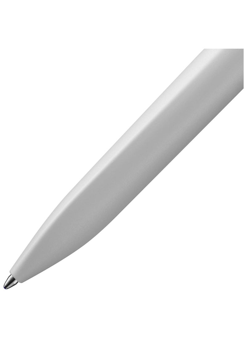 Xevo Ballpoint Pen With Twist Mechanism And Loaded Clip Medium Tip Blue Ink Grey' Barrel