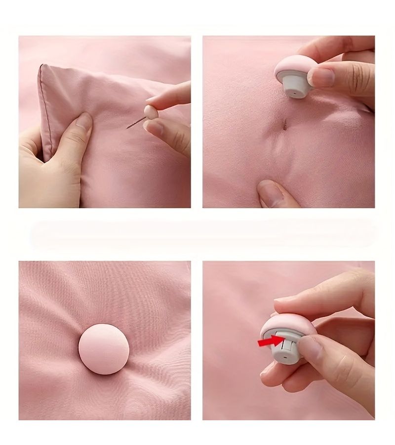 Blue 16pcs Reusable Mushroom Duvet Clips for Curtains Bed Sheets - Image 5