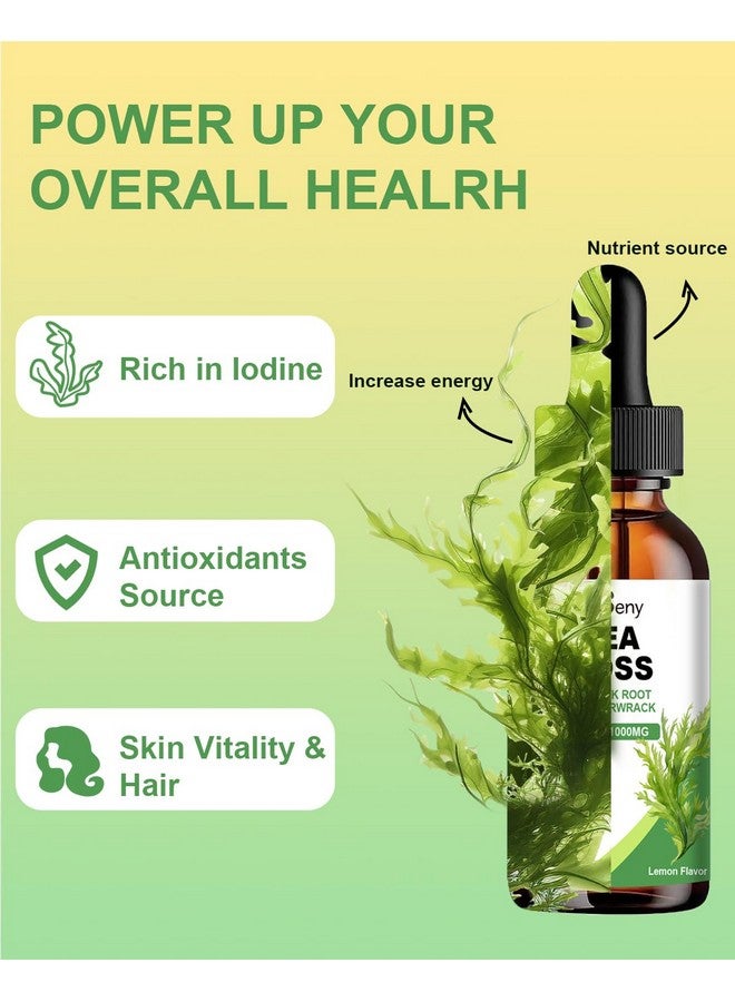 NaSeny Sea Moss Liquid Drops - High Absorption Irish 1000 mg Sea Moss Tincture Supplement Rich in Vitamin & Mineral for Immune Digestion & Energy-Lemon Flavor - Image 4