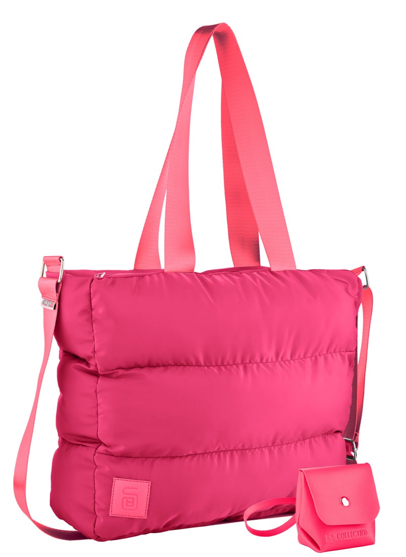 Large capacity waterproof soft quilted shoulder bag and cross bag for women - Pink - pzsku/ZBF4B750C101BB64C0D00Z/45/_/1714955676/8bd6a47f-4318-4848-ad02-e345c3452575