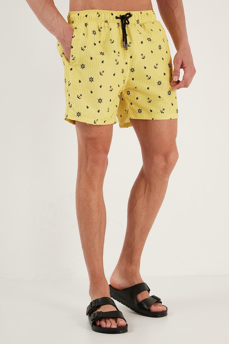 Buratti Patterned Swim Shorts with Waistband Pocket Swimsuit Short Men's Swimsuit Short 380M427  - Image 3