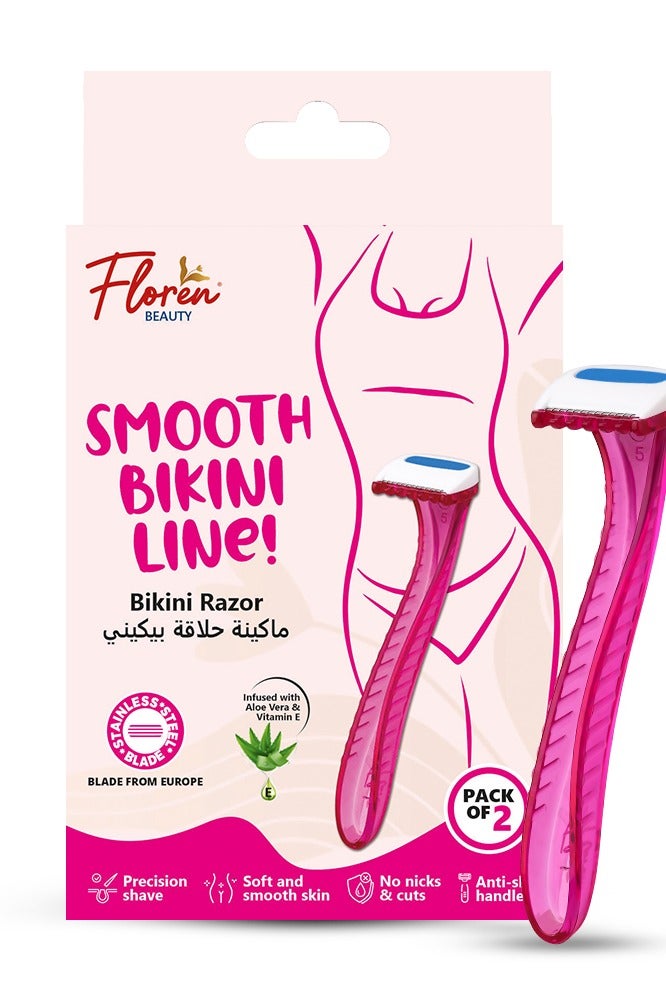 FLOREN Bikini Line Razor - Pack of 2
