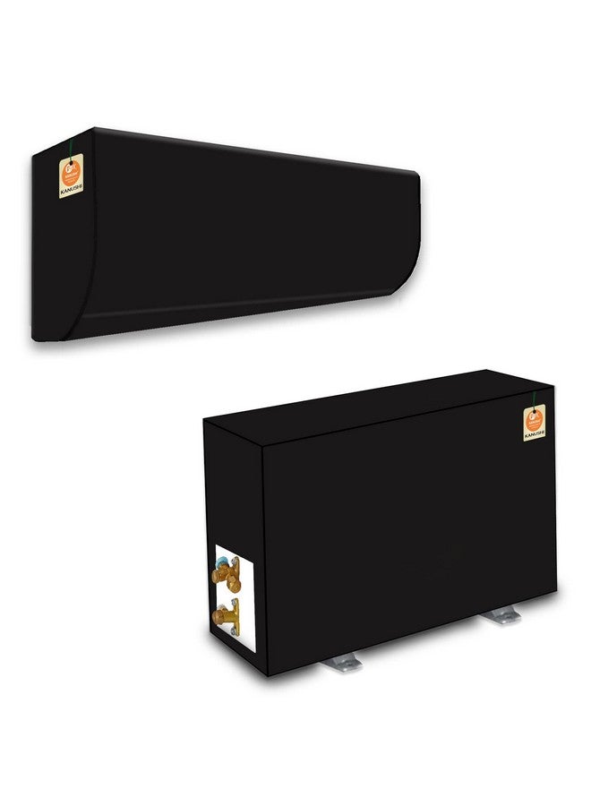 KANUSHI Industries® 100% Waterproof Split AC Cover Set for Indoor and Outdoor Unit 1.5 to 2.0 Ton Capacity (AC-IN-OUT-WATERPROOF-BLACK-01) - Image 1