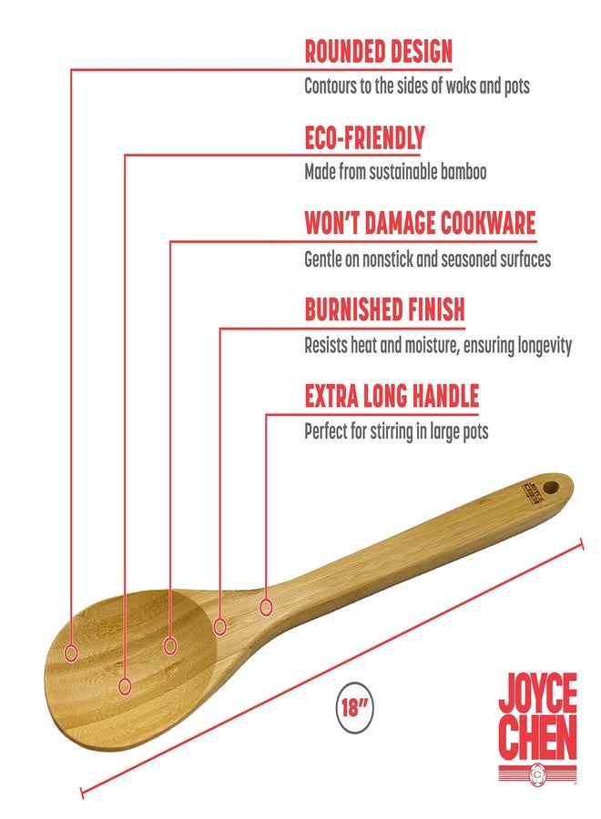 Joyce Chen Burnished Bamboo Mixing Spoon, 18-Inch - Image 5