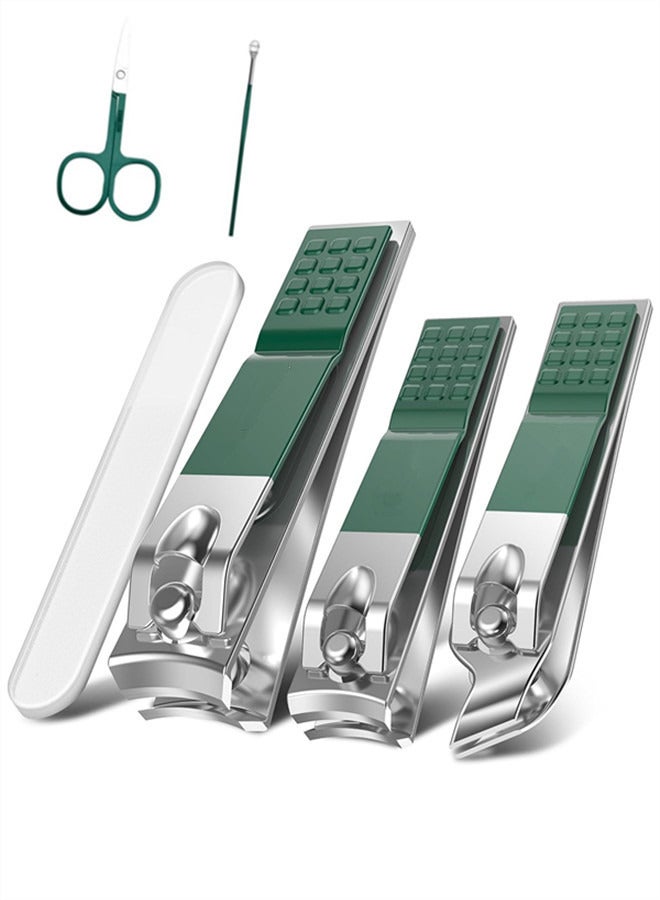 Generic 6 PCS Nail Clippers Set, Ultra Sharp Sturdy Stainless Steel Fingernail & Toenail Clippers, Nail Clipper Repair Tool,Fingernail Clipper Nail Cutter for Men and Women （Green）  - Image 1