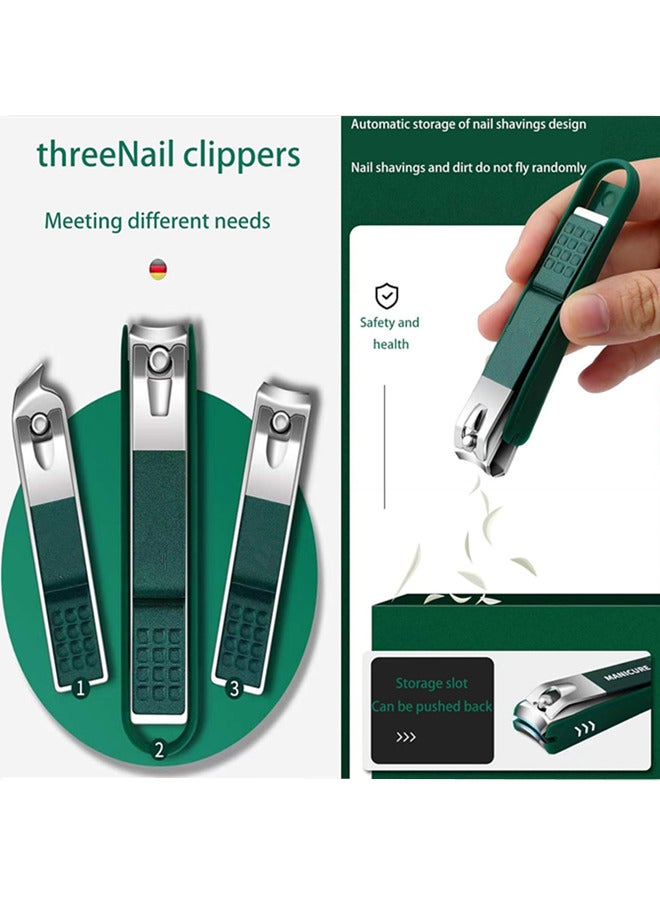 Generic 6 PCS Nail Clippers Set, Ultra Sharp Sturdy Stainless Steel Fingernail & Toenail Clippers, Nail Clipper Repair Tool,Fingernail Clipper Nail Cutter for Men and Women （Green）  - Image 3