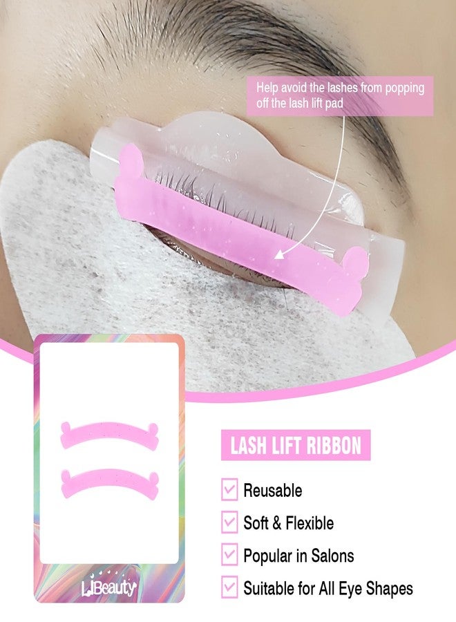 Libeauty 3-Piece Lash Lift Tools Kit with Glue Balm & Lift Rods & Ribbon, Professional Salon Grade Tools, Pink Lift Pads 5 Sizes - Image 2
