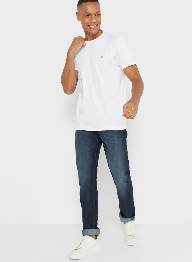 LEE Mid Wash Straight Fit Jeans