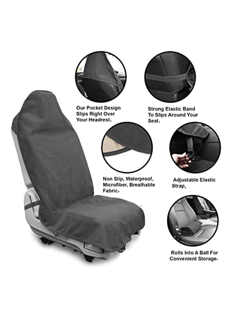 KASTWAVE - Waterproof Sweat Towel Car Seat Cover, Beach and Hiking, Fit Anti-Slip Bucket Seat Protector for Cars - Image 1