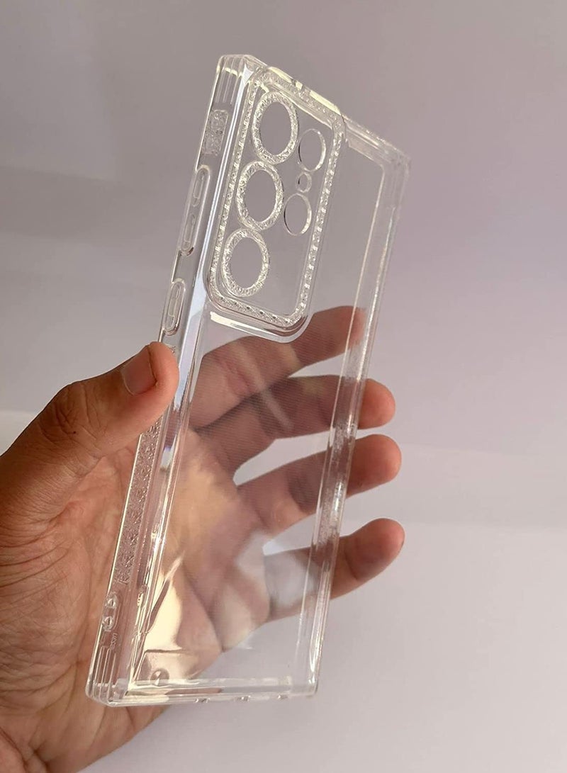 انبلاك جراب حماية خلفي شفاف للغاية يوفر حماية للكاميرا متوافق مع موبايل سامسونج جالاكسي S23 الترا دايموند - شفاف - Image 5