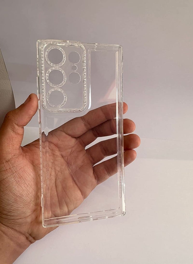 انبلاك جراب حماية خلفي شفاف للغاية يوفر حماية للكاميرا متوافق مع موبايل سامسونج جالاكسي S23 الترا دايموند - شفاف - Image 4