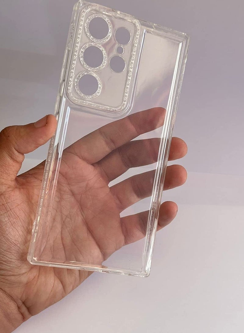 انبلاك جراب حماية خلفي شفاف للغاية يوفر حماية للكاميرا متوافق مع موبايل سامسونج جالاكسي S23 الترا دايموند - شفاف - Image 2