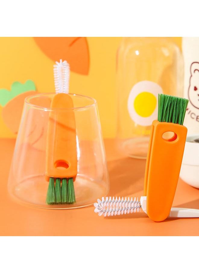 3 in 1 Tiny Cleaning Brush Dense Bristles Cup Lid Groove Cleaners Cup Crevice Cleaning Tools for Tight Spaces