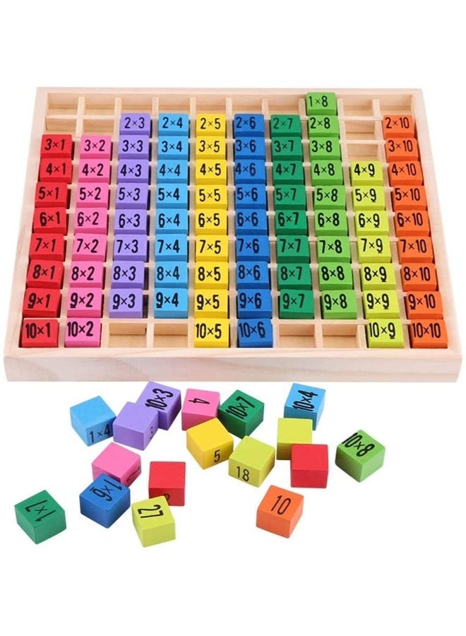 Wooden 99 Multiplication Board for Kids Ages 3-8 – Montessori Math Learning Puzzle with 100 Colorful Tiles – Double-Sided Times Table Chart 1-10 & Answers 1-100 – STEM Arithmetic Toy for Early Education, Parent-Child Play & Holiday Gifts (Christmas, Ramadan, Easter, Halloween) - Image 3