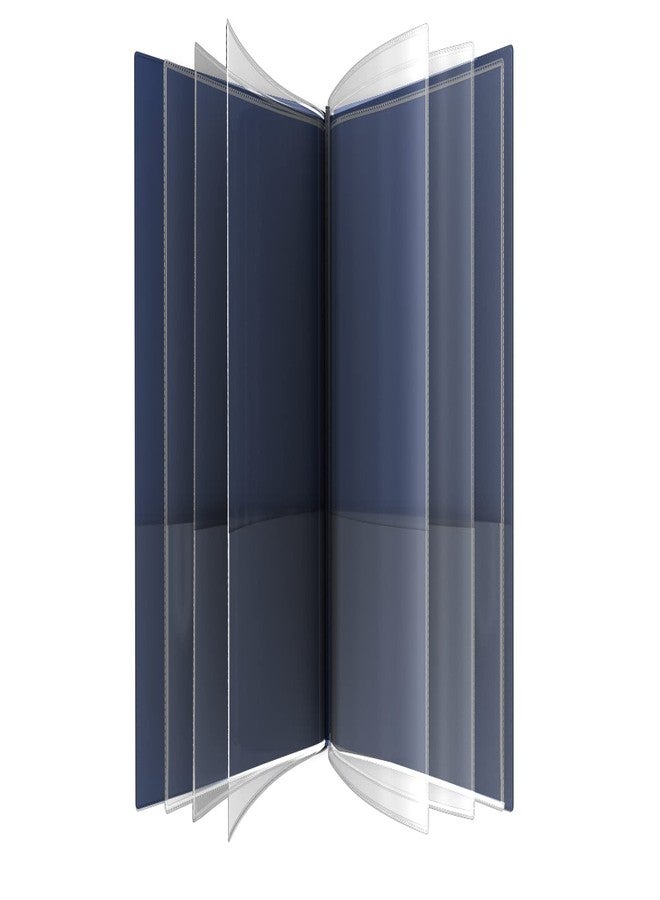 Nicky's Folders Multi Pocket Organizer, 10 or 14 Page Waterproof, Patented Tear-Resistant, Flexible Plastic, Proudly Made in USA, Binder Substitute. (14-in-1 Navy Blue) - Image 1