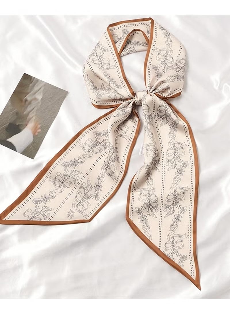 Head Scarf, Hair Neck Scarves For Women Purse Bag Scarfs For Handbags Silky Long Thin Satin Headscarf Fashion - Image 5