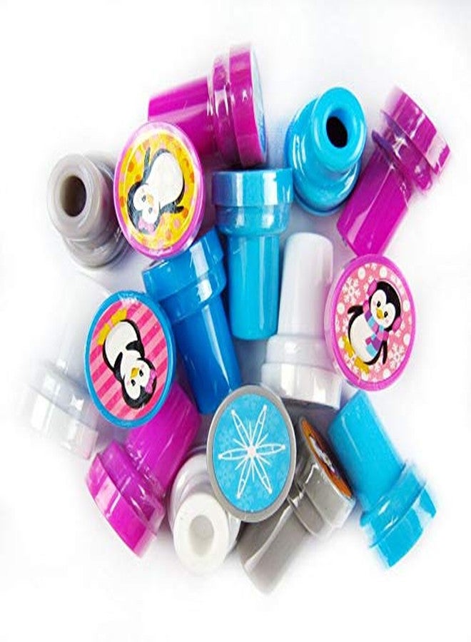 TINYMILLS Tiny Mills 24 Pcs Penguin Assorted Stamps for Kids Self Ink Stamps (12 Different Designs) Birthday Party, Stocking Stuffers, Party Favors, Goody Bag Filler Treats, Classroom Rewards - Image 2