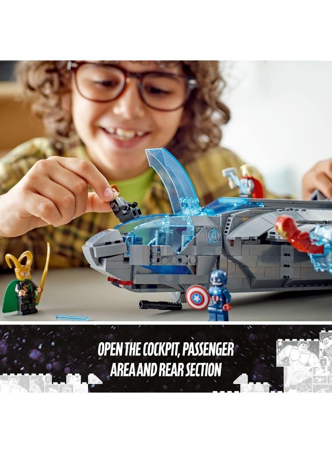 LEGO مجموعة بناء سفينة فضاء كوينجيت 76248 من ليجو مارفل ذا أفينجرز مع شخصيات ثور وآيرون مان وبلاك ويدو ولوكي وكابتن أمريكا، إنفينيتي ساغا - Image 1