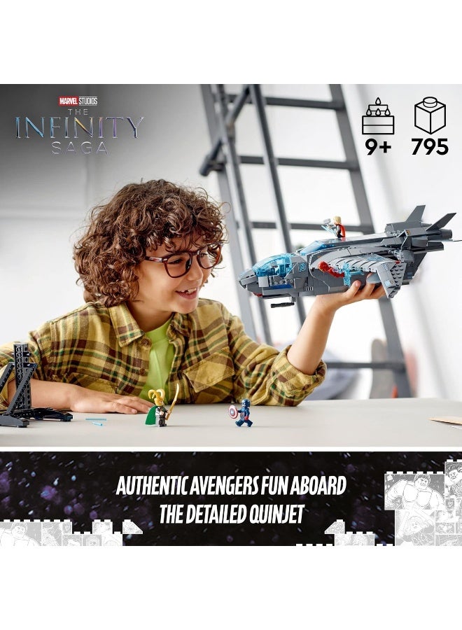 LEGO مجموعة بناء سفينة فضاء كوينجيت 76248 من ليجو مارفل ذا أفينجرز مع شخصيات ثور وآيرون مان وبلاك ويدو ولوكي وكابتن أمريكا، إنفينيتي ساغا - Image 4