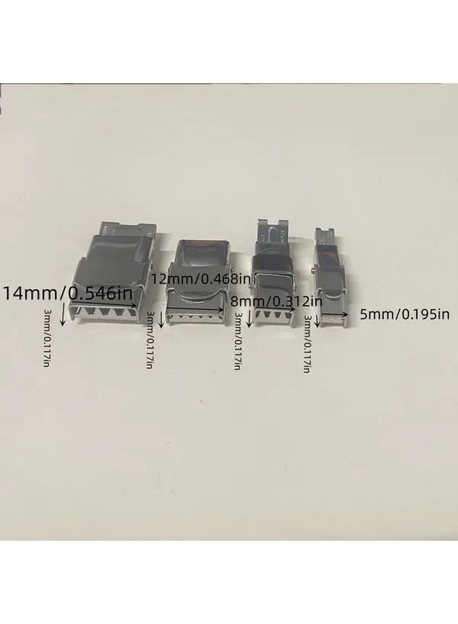 5pcs 12mm Hole Width Stainless Steel Jewelry Buckles Heavy Duty Metal Clasps For Crafts Leather Bracelets - Image 1