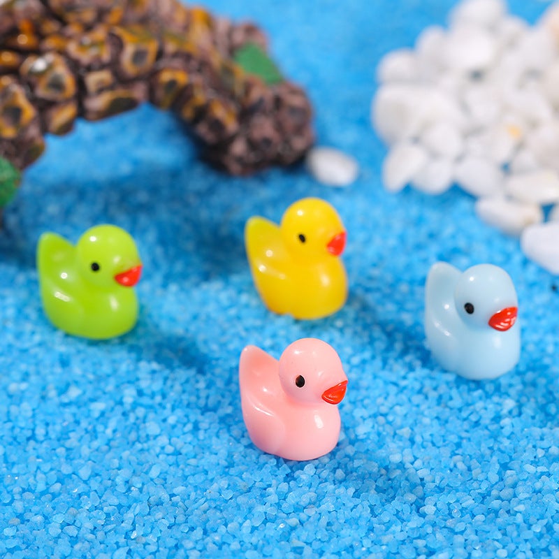 Yellow Duck Moss Micro Landscape Ornaments Fleshy Ornaments Zakka Goods Crafts Small Ornaments Resin Animal Ornaments - Image 4