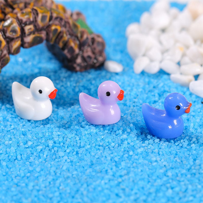Yellow Duck Moss Micro Landscape Ornaments Fleshy Ornaments Zakka Goods Crafts Small Ornaments Resin Animal Ornaments - Image 5