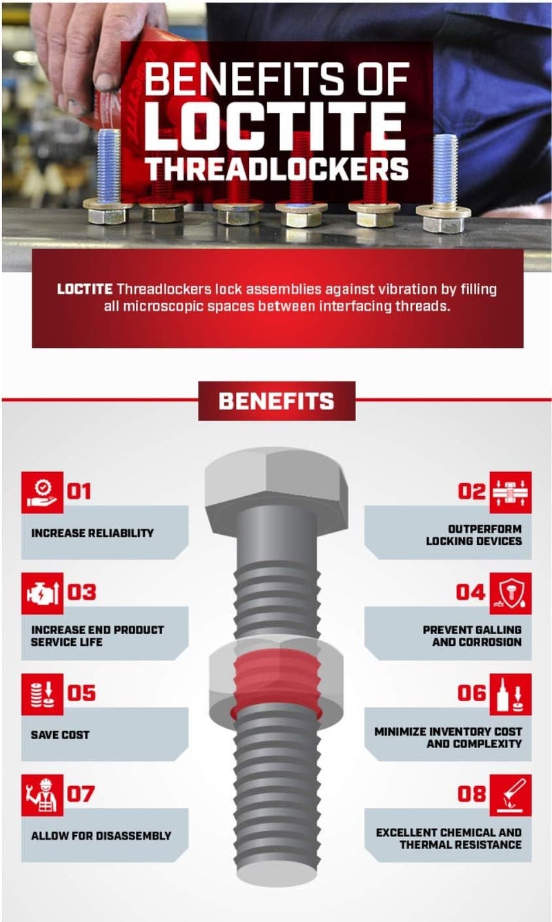 Loctite 1330799 243 أنبوب مانع تسرب الزيت الأزرق - 6 مل - Image 4