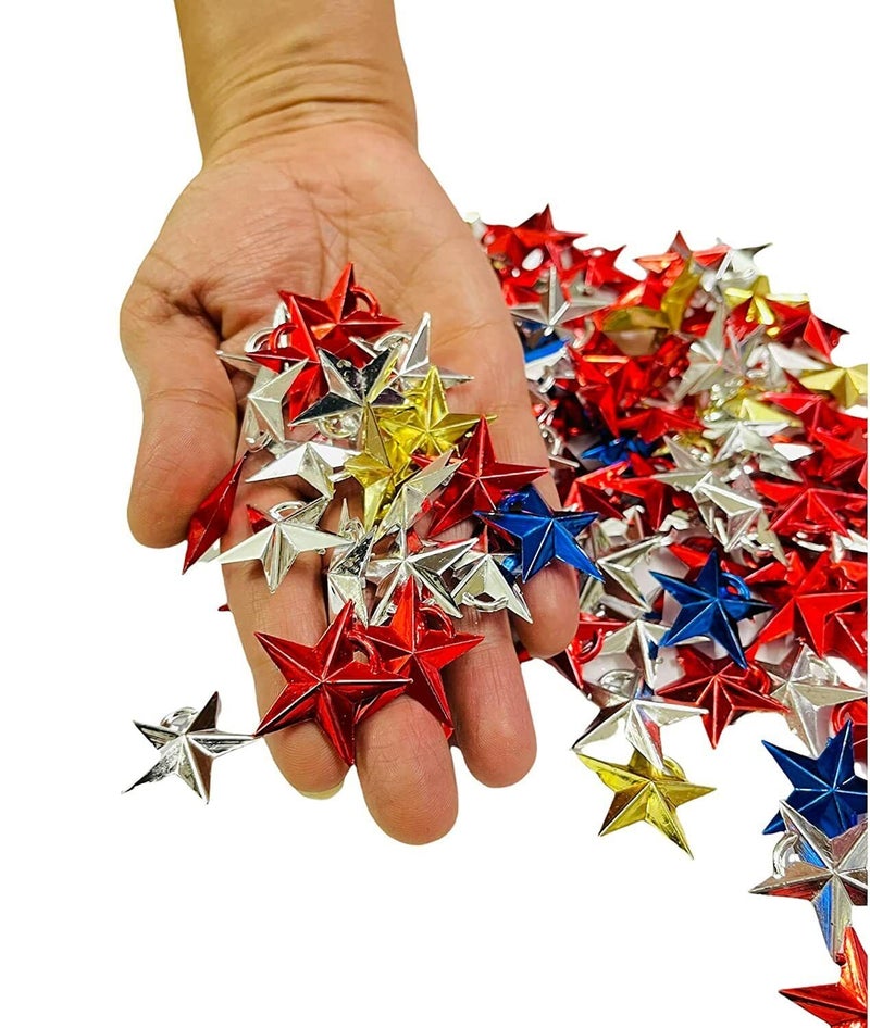 Brown Leaf Christmas Mini Hanging Star Ornament for Xmas Tree Hanging Ornaments Accessories Christmas Party Indoor Outdoor Party PropsMulticolor Pack of 36 - Image 2