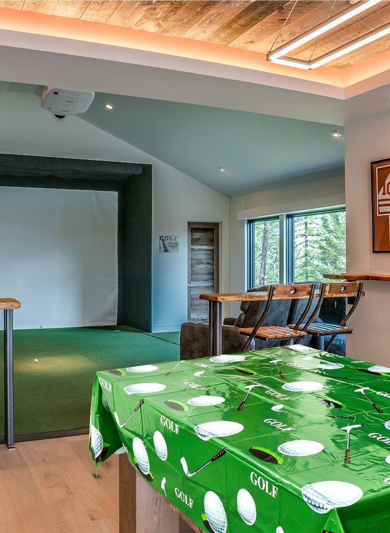 Excefore Golf Tablecloth, Golf Party Decorations, Golf Themed Party Supplies Rectangle Plastic Disposable Golf Table Cover Golf Decorations for Birthday Party Picnic Sport Events, 86 x 51 Inch (2 Piece) - Image 3