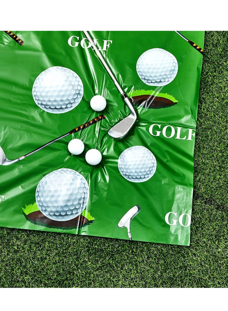 Excefore Golf Tablecloth, Golf Party Decorations, Golf Themed Party Supplies Rectangle Plastic Disposable Golf Table Cover Golf Decorations for Birthday Party Picnic Sport Events, 86 x 51 Inch (2 Piece) - Image 4
