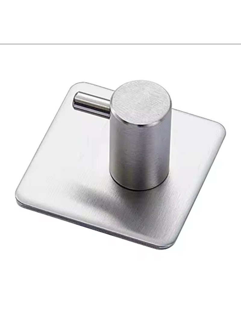 RPZ HomeTech Adhesive Hooks Heavy Duty Wall Hooks Waterproof Stainless Steel Hooks for Hanging Coat, Hat,Towel Robe Hook Rack Wall Mount- Bathroom and Bedroom 4-Packs - Image 3