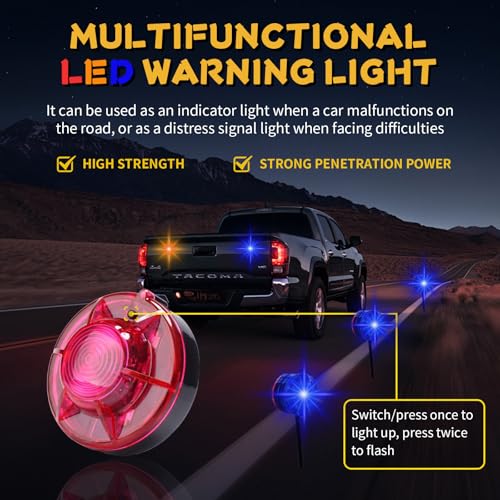Tumecos Emergency Flare Alert Warning Signal Caution Light LED Beacon Pro with Magnetic Base for Vehicle (Yellow 1) - Image 3